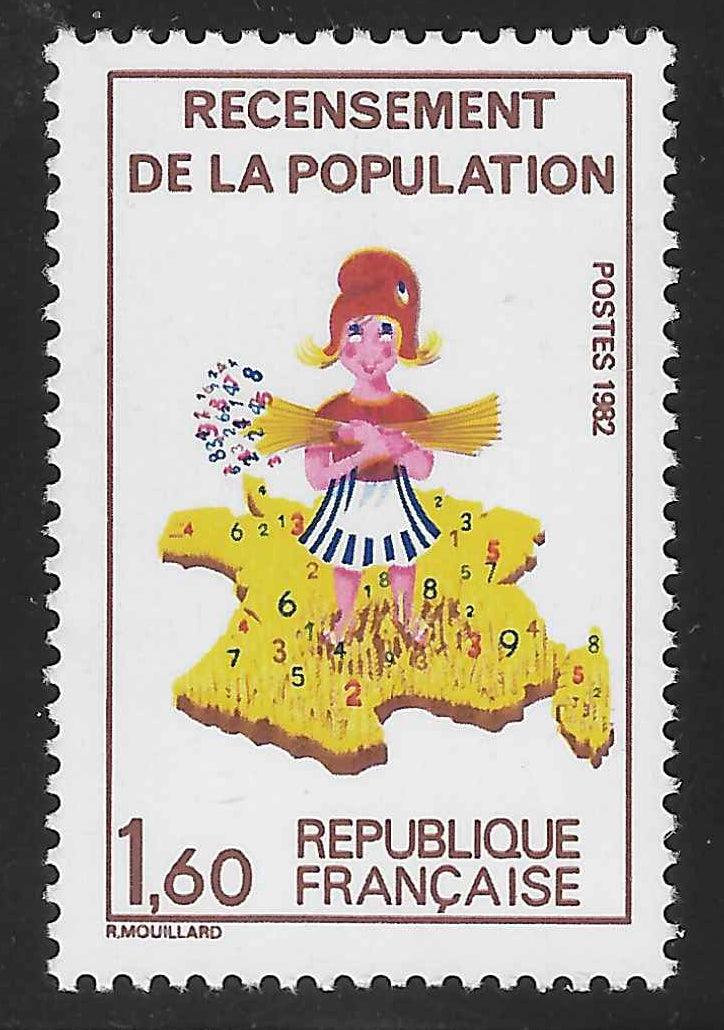 N°Yvert 2202b - couleur verte manquante - neuf** - SUP - signé et avec certificat Calves