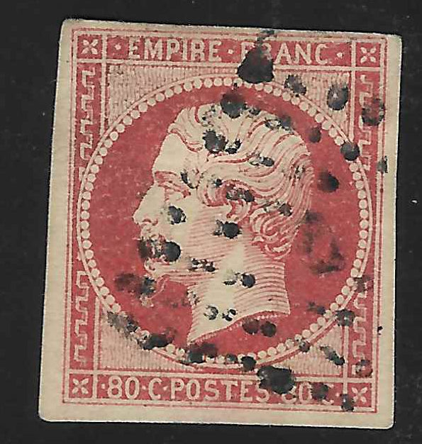 N°17Ad - Empire - 80 c vermillonné - oblitéré - TB - signé Calves et Brun et avec certificat Calves
