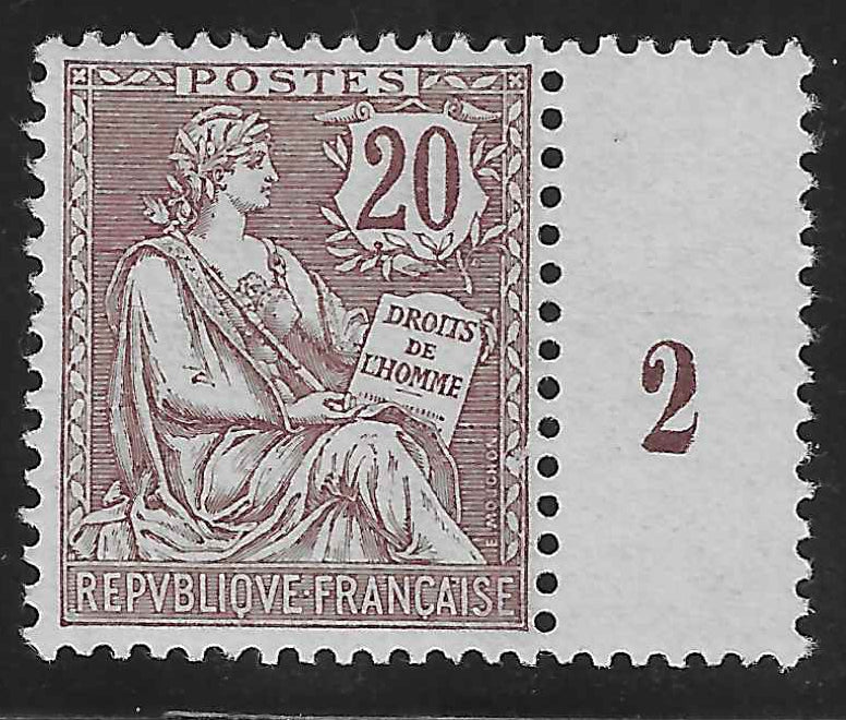 N°YT 126 - Mouchon - très bon centrage - neuf** - SUP - signé et avec certificat Calves