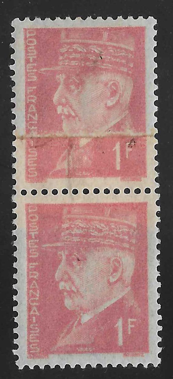 N°YT 514h - Pétain - impression sur raccord en paire - neuve** - SUP - signée Calves