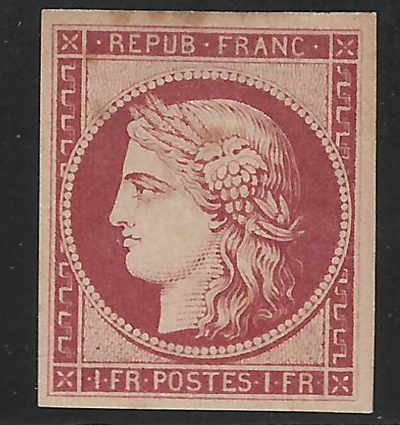N° 6f - Cérès - réimpression 1862 - neuve* - signée  Brun