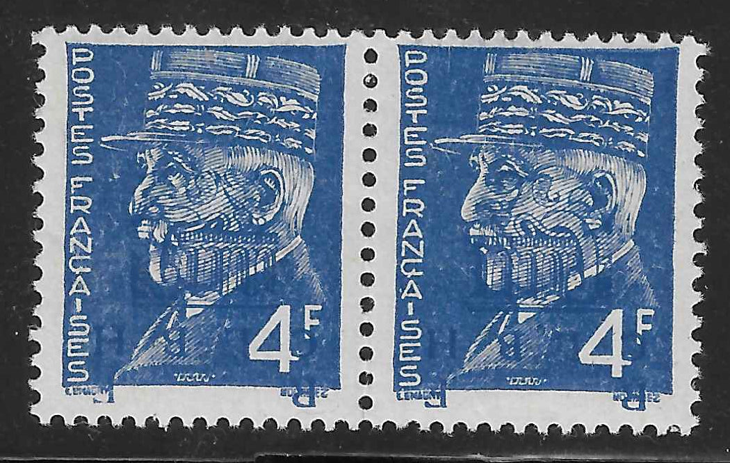 Libération de Decazeville - n° 9 - surcharge recto-verso - paire type I et type II - neuf* - TB - signé et avec certificat Calves