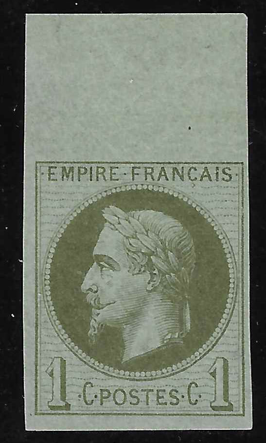 N°25c - Rothschild - 1 c. vert bronze - neuf* - SUP - signé et avec certificat papier Calves