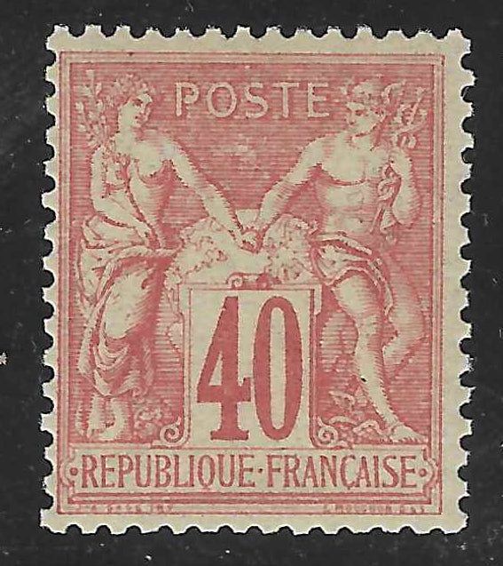 N°70 - Type Sage - 40 c. rouge-orange - neuf** - SUP - signé et avec certificat Calves