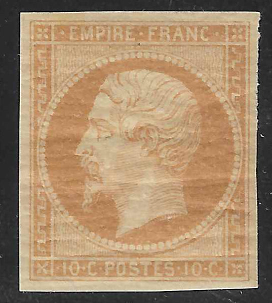 N°13A - Empire - 10 c. bistre type I - neuf** - SUP - signé et avec certificat Calves