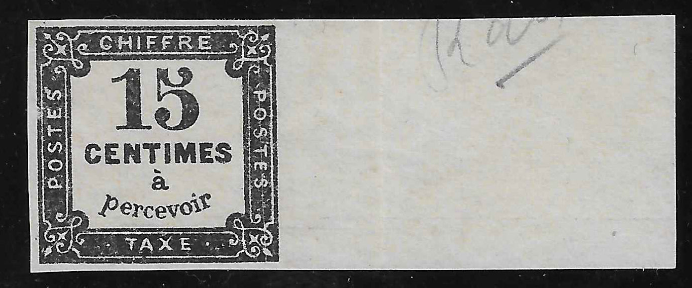 Taxe n° 4 - lithographié - neuf* - SUP - signé Calves