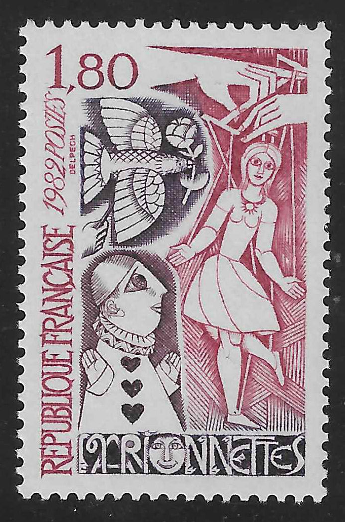 N°Yvert 2240b - couleur brun au lieu de bleu - neuf** - SUP - signé et avec certificats papier Calves et Roumet