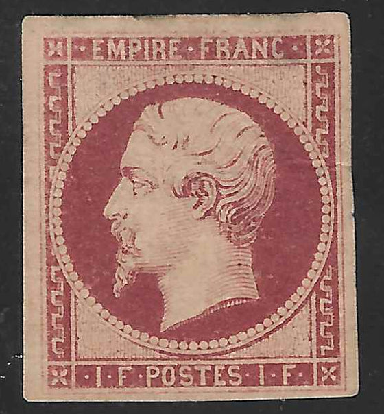 N°18 - Empire - 1 fr. carmin - neuf* - signé Calves et Brun et avec certificat papier Calves