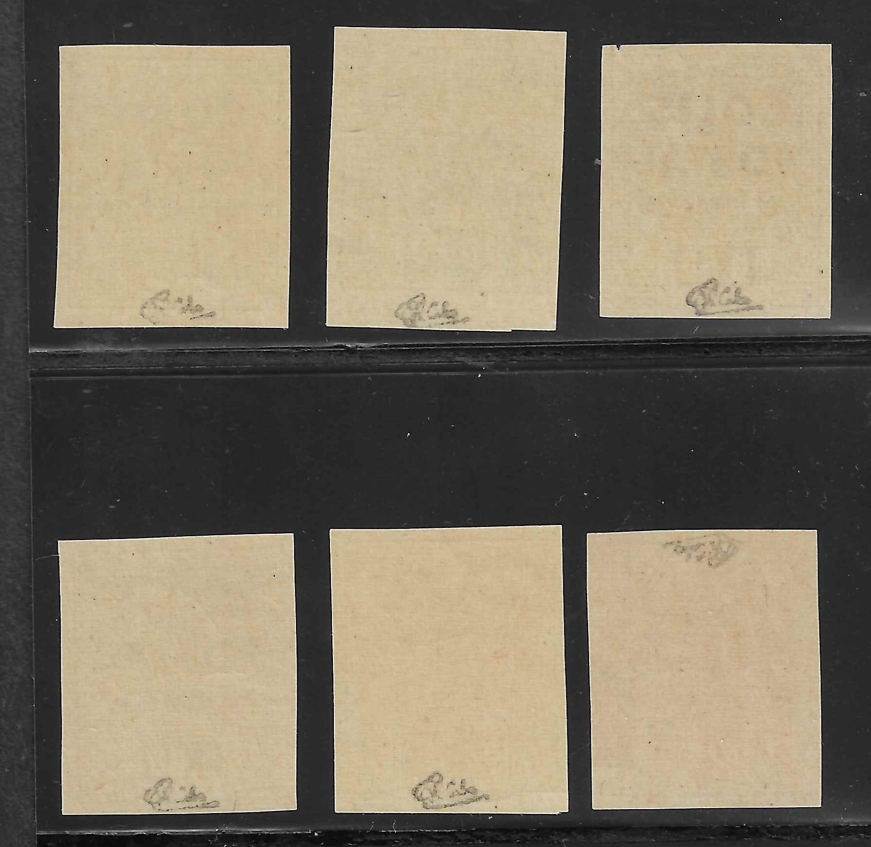 Colis postaux n°186M à 186R - non émis - série complète non dentelée - neufs** - SUP - signés et avec certificat Calves