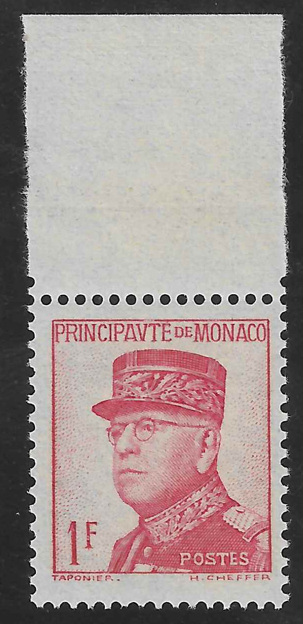 Monaco - n°YT 163a - rose - neuf** - SUP - signé et avec certificat Calves