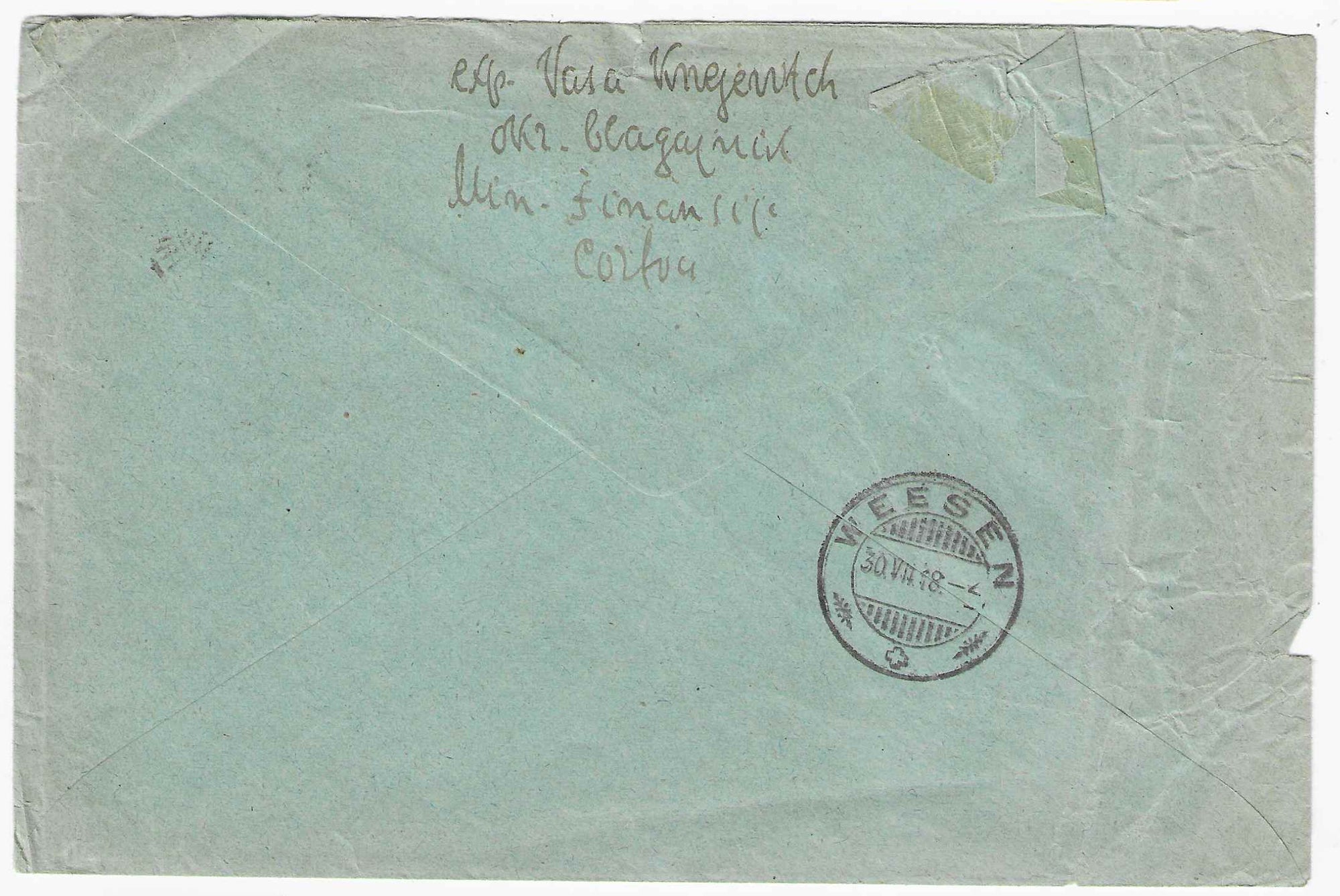 Postes serbes n° 2 et 3 - Semeuse - oblitérés sur lettre - TB - signée Calves