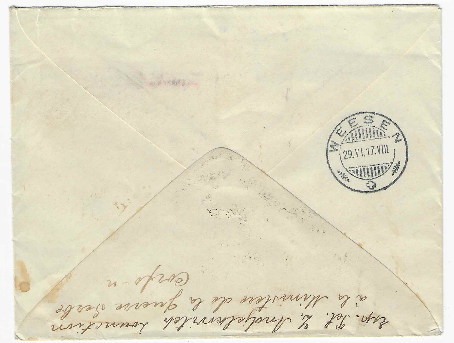 Postes serbes n° 2 et 8 - Semeuse et Merson - oblitérés sur lettre recommandée - TB - signée Calves