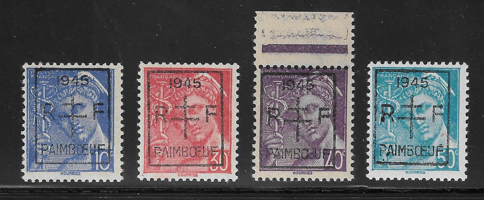 Libération de Paimboeuf - n°1 à 4 - neufs** - SUP - signés et avec certificat Calves - Calves