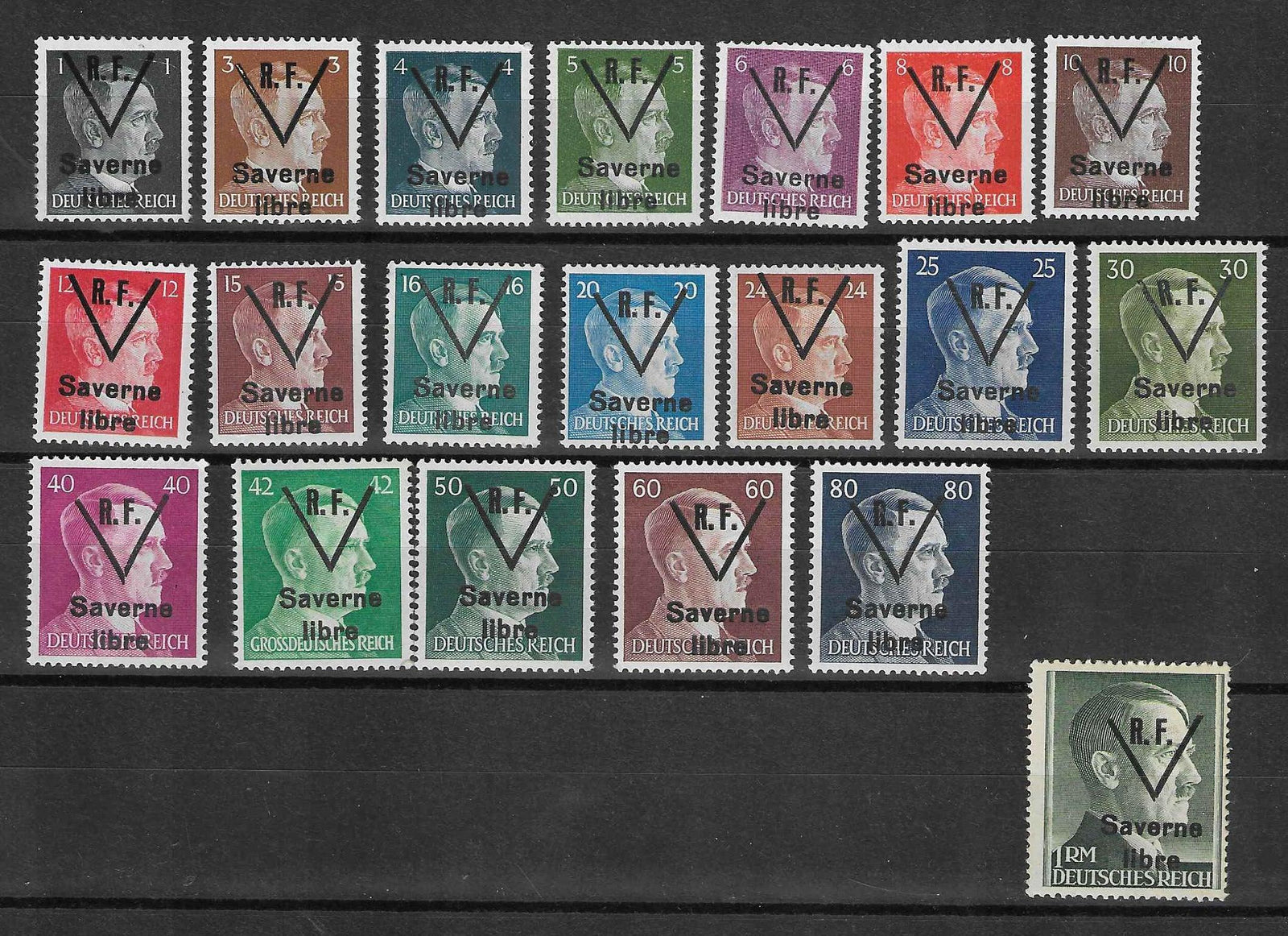 Libération de Saverne - n°1 à 20 - type I - série complète - neufs** - SUP - signés et avec certificat Calves - Calves