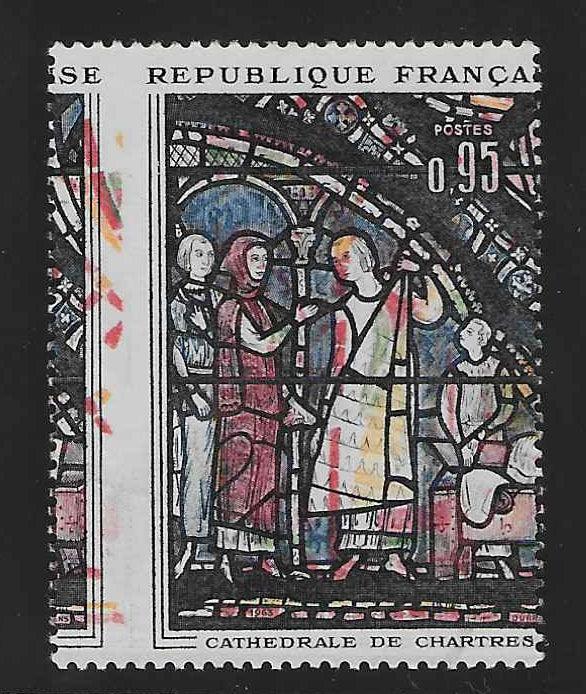 N°Yvert 1399 - piquage à cheval et couleurs très décalées - neuf** - SUP - signé Calves - Calves