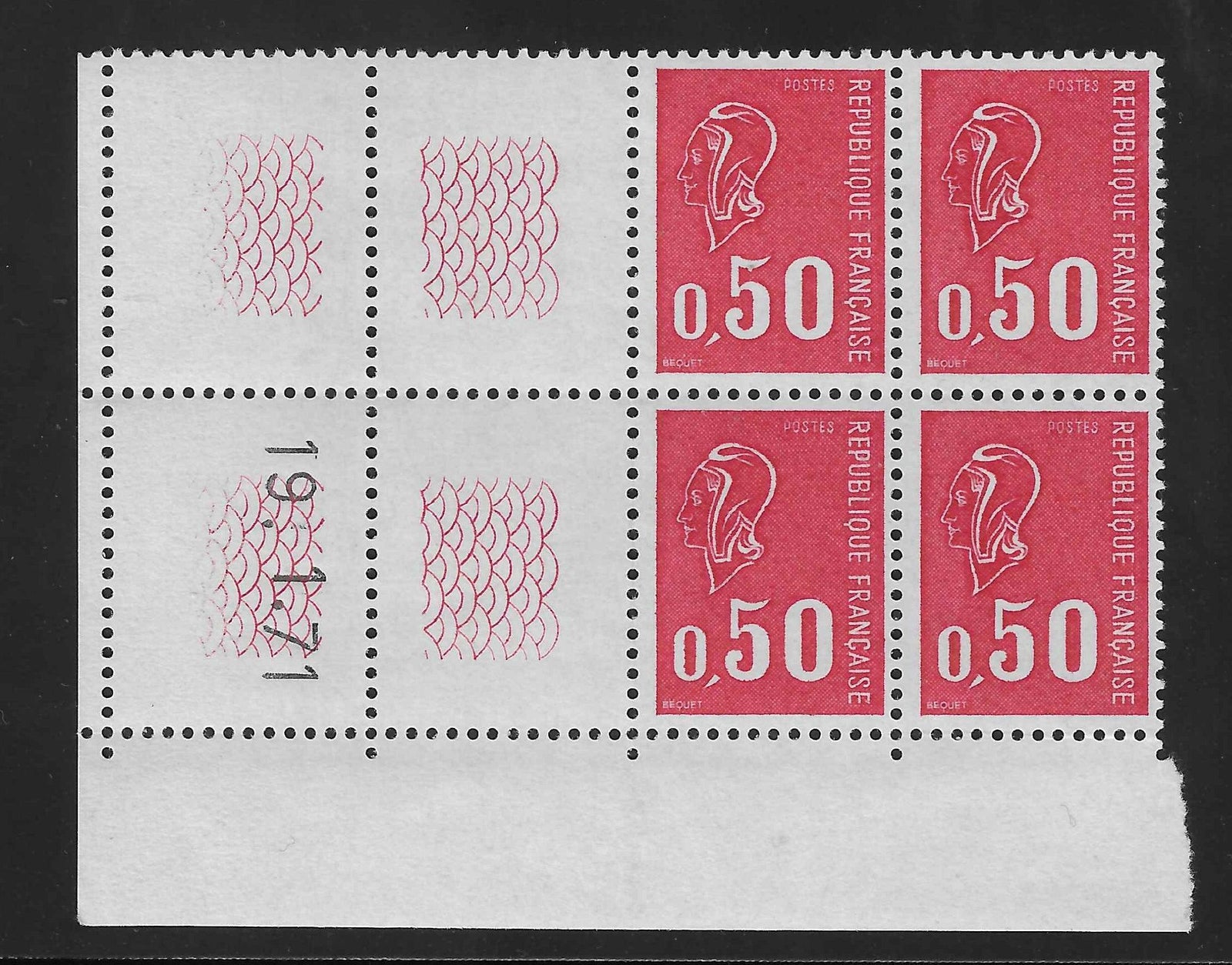 N°Yvert 1664 - Marianne de Béquet - coin daté à gauche - neuf** - SUP - signé et avec certificat Calves - Calves