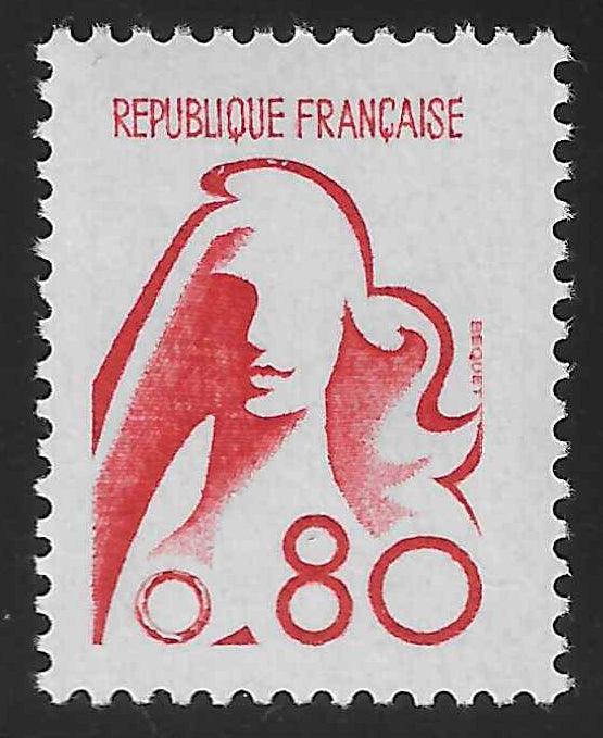 N°Yvert 1841A - Marianne de Bequet - 80 c. rouge - neuf** - SUP - avec certificat papier Calves - Calves