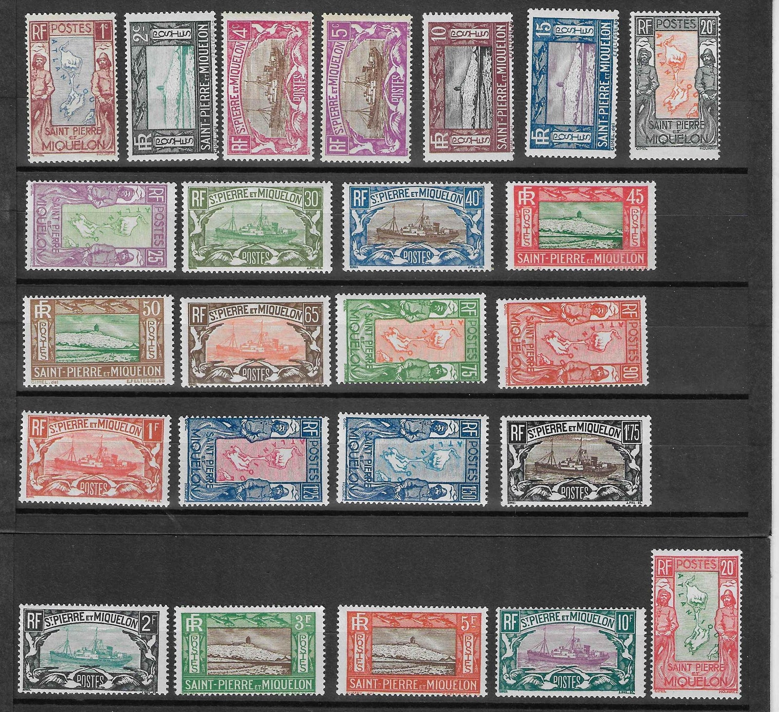 Saint-Pierre-et-Miquelon - n°136 à 159 - neufs** - SUP - Calves