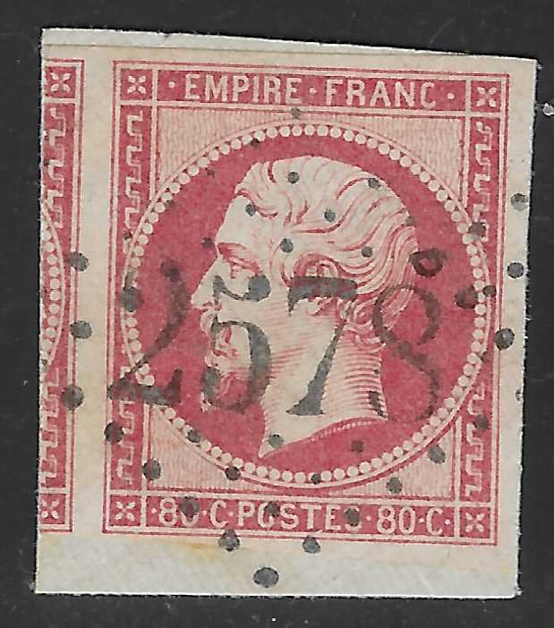 N°17B - Empire - 80 c. rose - oblitéré - TB - signé Calves