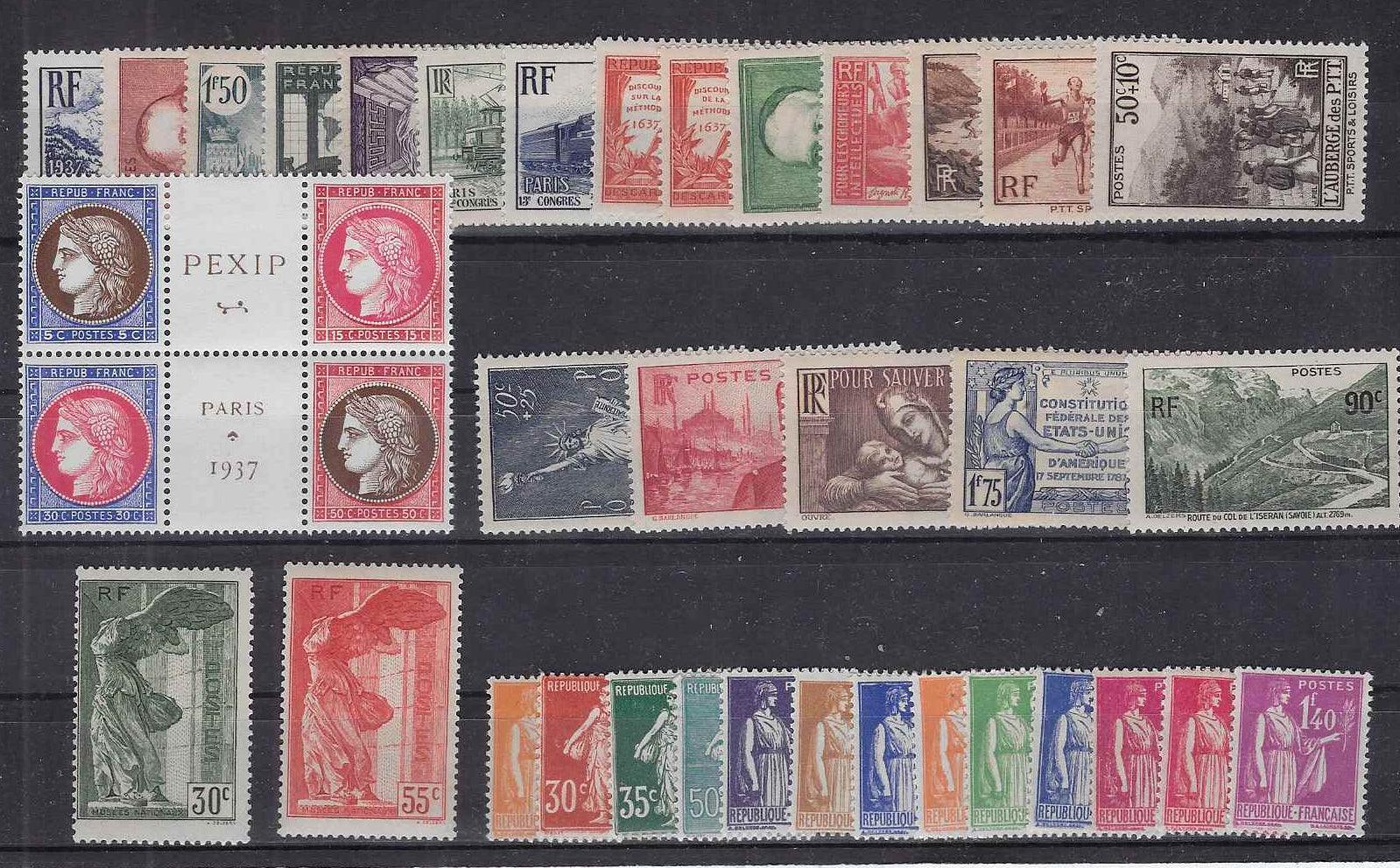 N°334-371 - année 1937 - au complet - neufs** - TB - Timbres-experts.com 