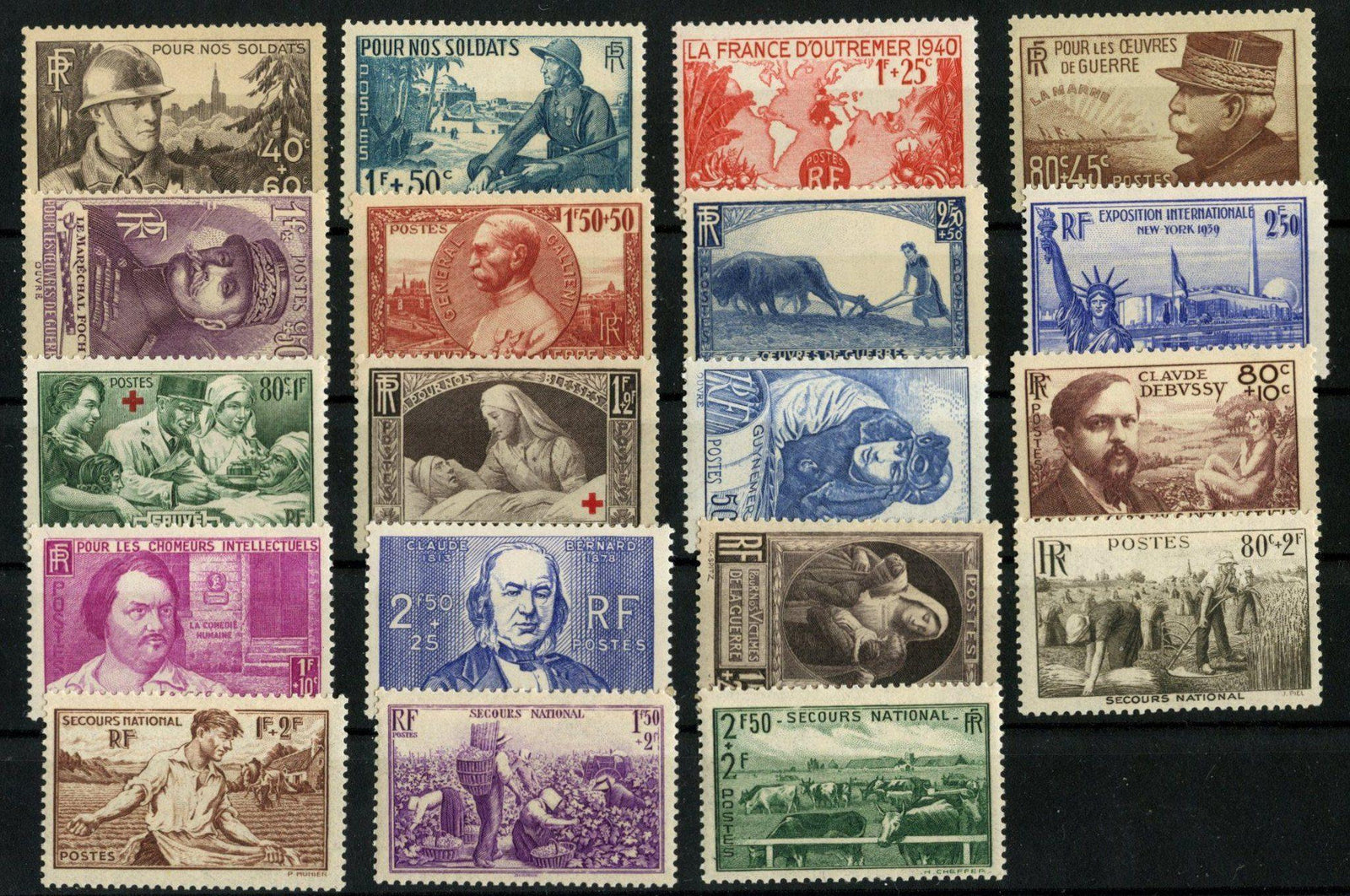 N°451-469 - année 1940 au complet - neufs** - TB - Timbres-experts.com 