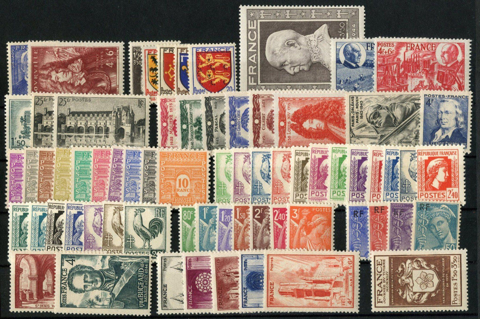 N°599-668 - année 1944 au complet - neufs** - TB - Timbres-experts.com 