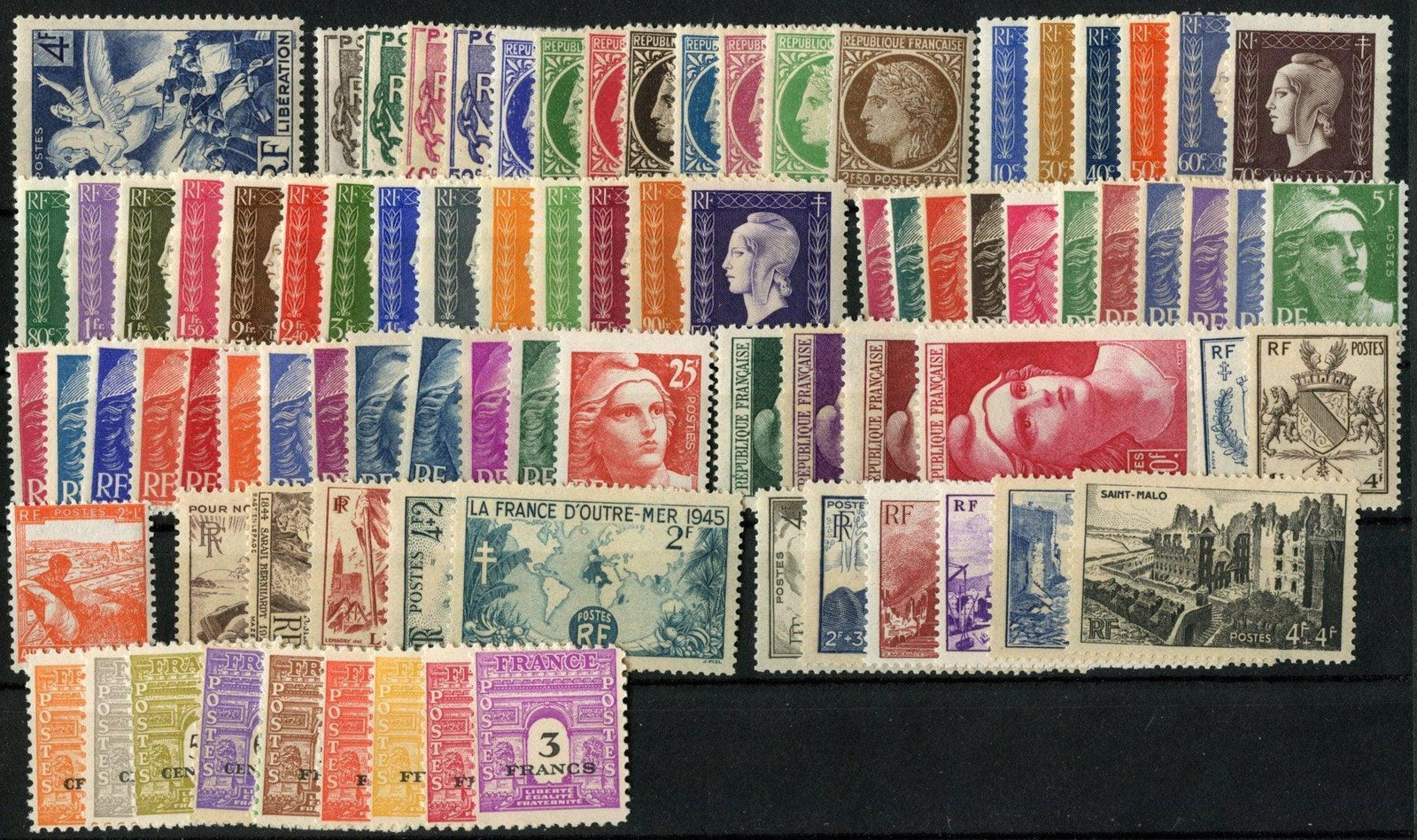 N°669-747 - année 1945 au complet - neufs** - TB - Timbres-experts.com 