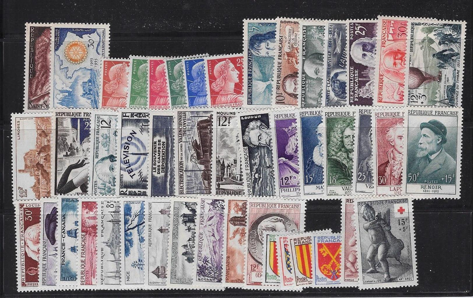 N°1008-1049 - année 1955 au complet - neufs** - TB - Timbres-experts.com 