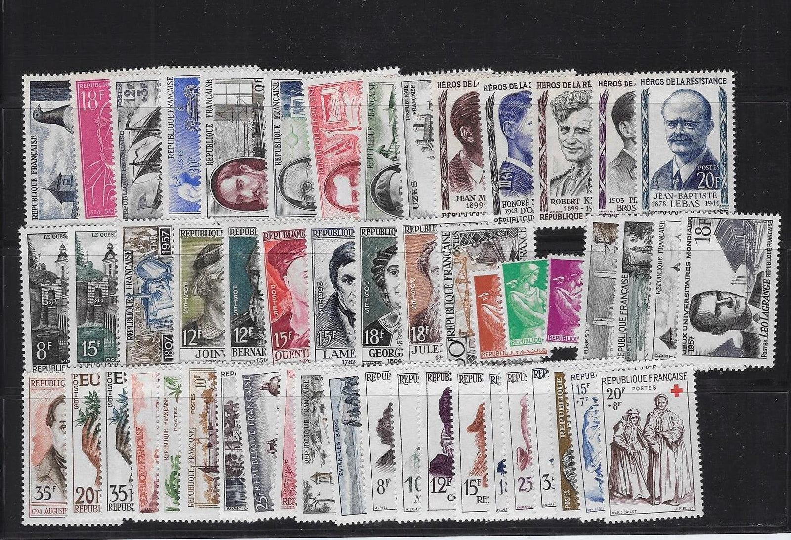 N°1091-1141 - année 1957 au complet - neufs** - TB - Timbres-experts.com 