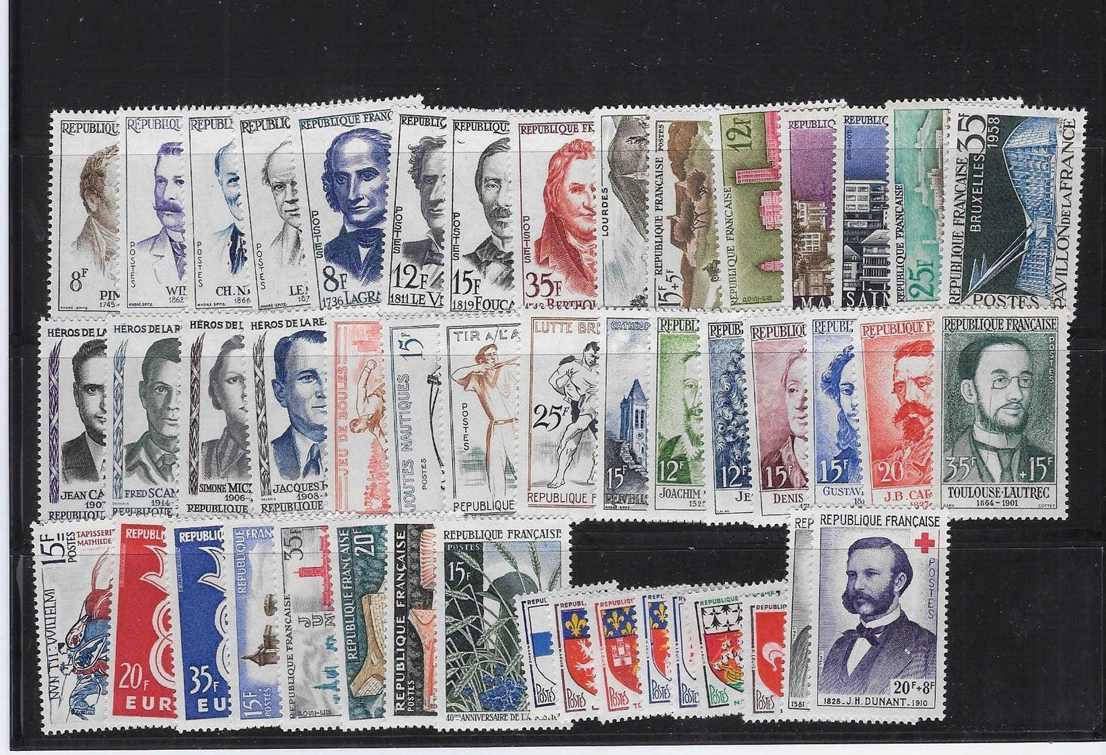 N°1142-1188 - année 1958 au complet - neufs** - TB - Timbres-experts.com 