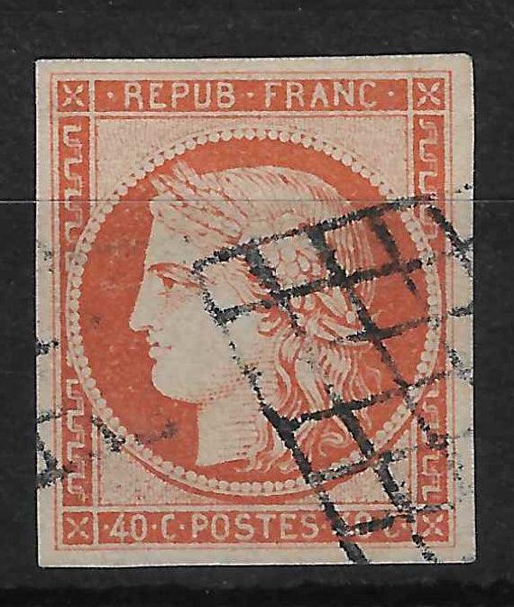 N° 5 - Cérès - 40 c. orange - oblitéré - SUP - signé et avec certificat Calves - Calves