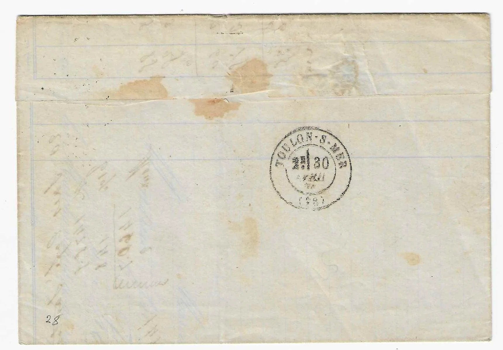 N°46 - faux de Marseille - sur lettre - SUP - avec certificat papier Calves - Timbres-experts.com 