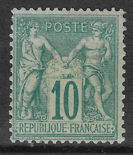 N°65 - Type Sage - 10 c. vert (I) - neuf** - SUP - signé et avec certificat papier Calves - Timbres-experts.com 